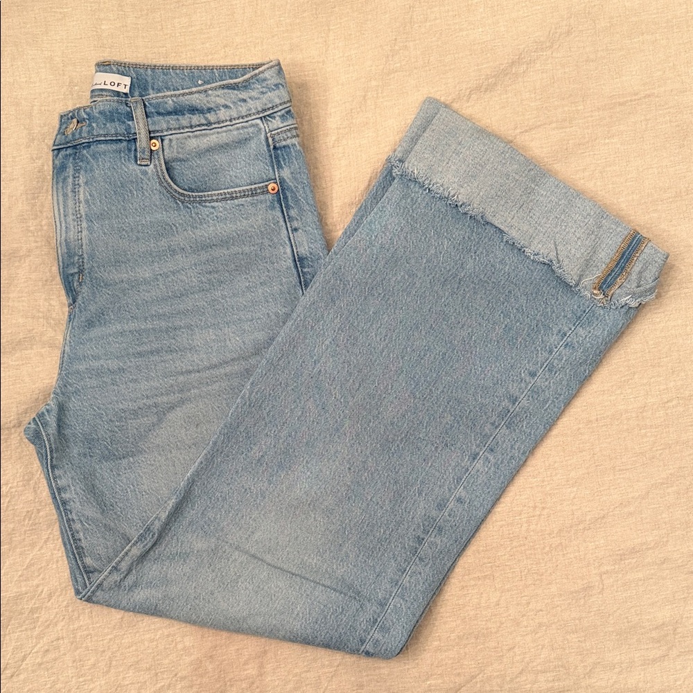 LOFT Light Blue Wide Leg Jeans